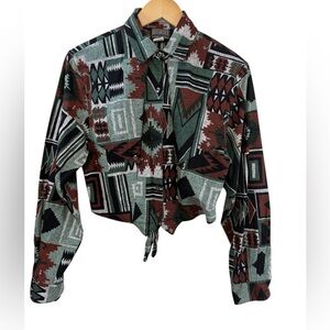 vintage Roughrider western cropped shirt Size Small